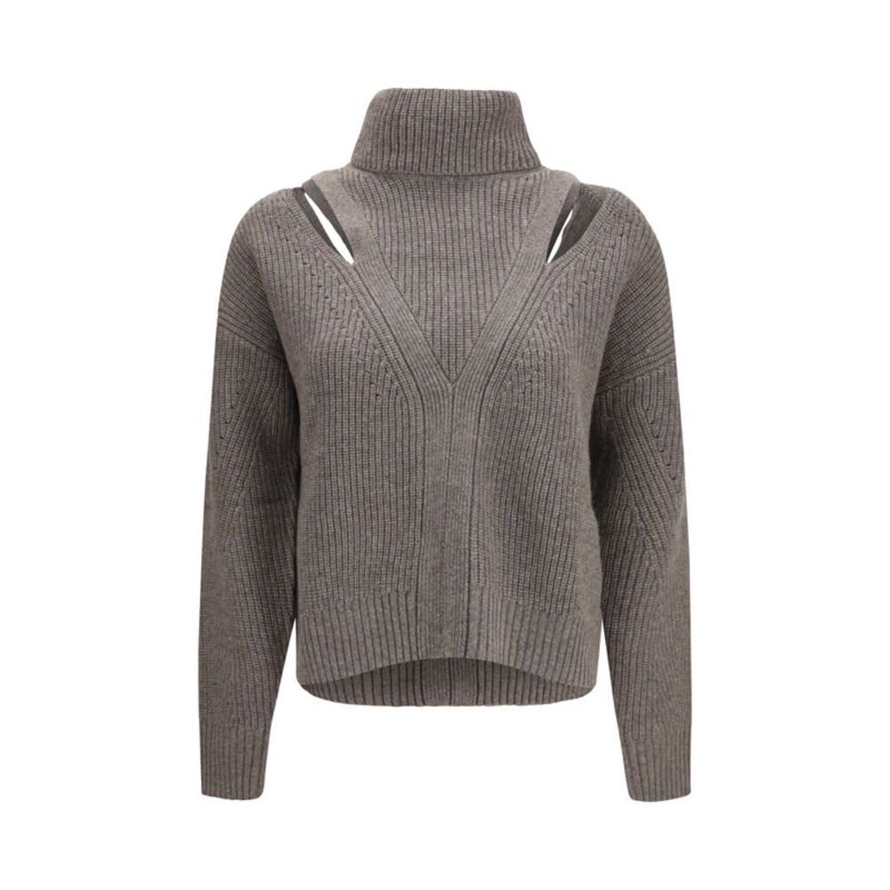 P.A.R.O.S.H. Women High-Neck Sweater With Perforated Shoulders